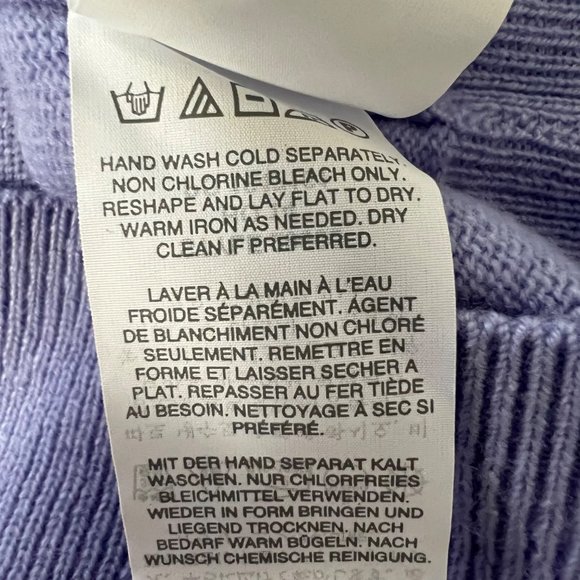 J Crew Collection Cashmere V Neck Sweater Lavender Purple 29660 size XS - Picture 8 of 12